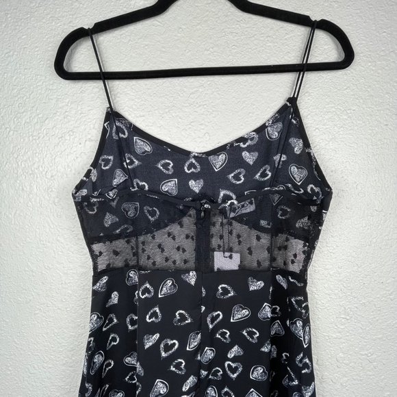 Cider Little Black Heart Midi Dress NWT - Picture 4 of 7